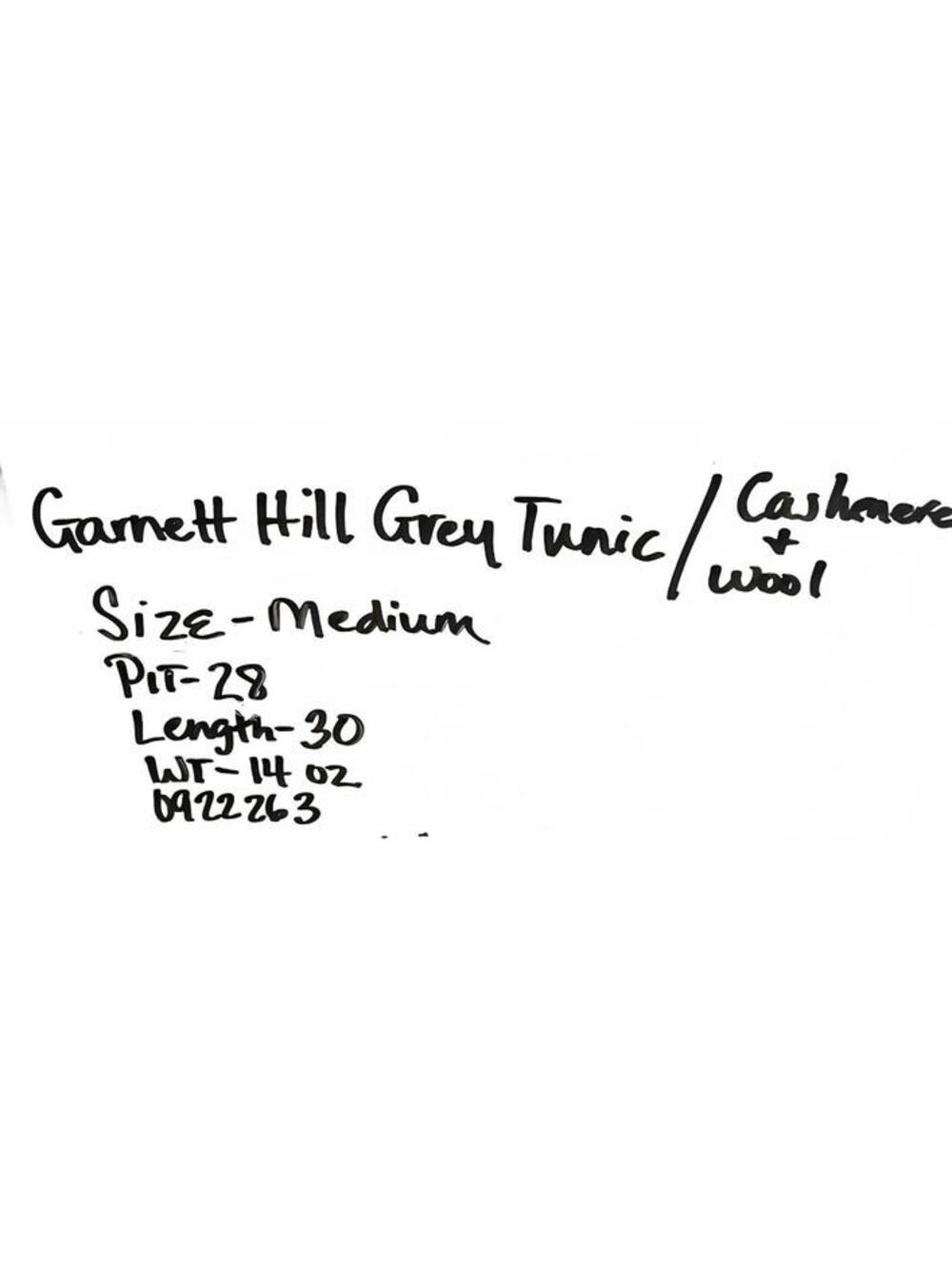 Garnet Hill Gray Wool Cashmere Turtleneck Elevated Ski Tunic Sweater-Size Medium - Picture 9 of 9